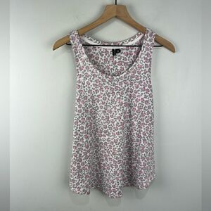 Kensie Pink Leopard Super Soft Racerback Tank M NWT